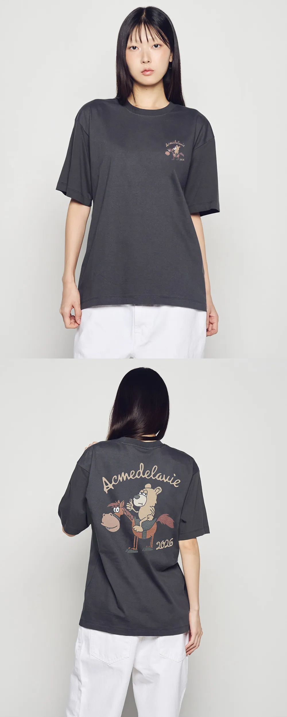 JuzBeauty_JuzBeautyMalaysia_JuzPretty_Authentic_Kbeauty_Malaysia_Skin_Care_Cosmetics_K-beauty_Health_Care_korean_streetwear_ADLV Horse Rider Short Sleeve T-Shirt Tee 上衣2