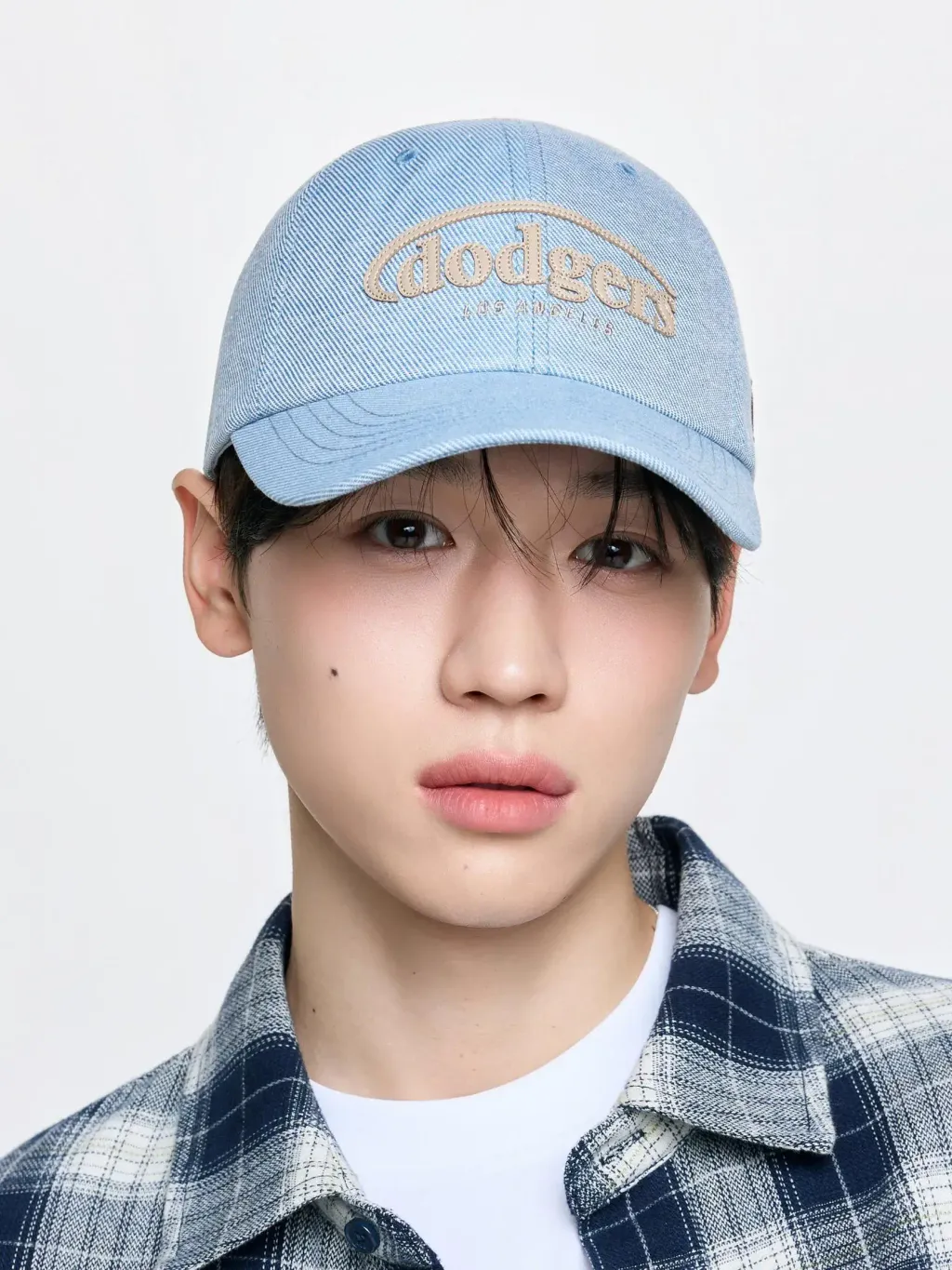 JuzBeauty_JuzBeautyMalaysia_JuzPretty_Authentic_Kbeauty_Malaysia_Skin_Care_Cosmetics_K-Beauty_Health_Care_korean_streetwear_US_Luxury_MLB Vintage Denim Curve Logo Unstructured Ball Cap 3ACPV196N 帽11