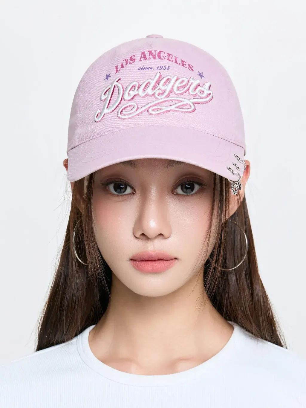 JuzBeauty_JuzBeautyMalaysia_JuzPretty_Authentic_Kbeauty_Malaysia_Skin_Care_Cosmetics_K-Beauty_Health_Care_korean_streetwear_US_Luxury_MLB Vintage Culsive Jewelry Unstructured Ball Cap 3ACPV206N 帽2