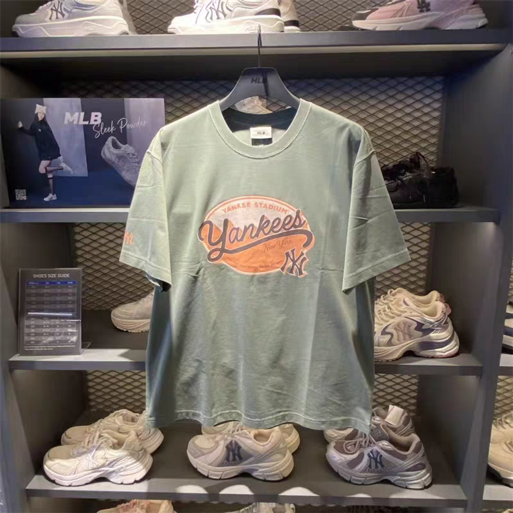 JuzBeauty_JuzBeautyMalaysia_JuzPretty_Authentic_Kbeauty_Malaysia_Skin_Care_Cosmetics_K-Beauty_Health_Care_korean_streetwear_US_Luxury_MLB Vintage Washed Graphic Short Sleeve T-Shirt Tee 3ATSV1463 上衣1