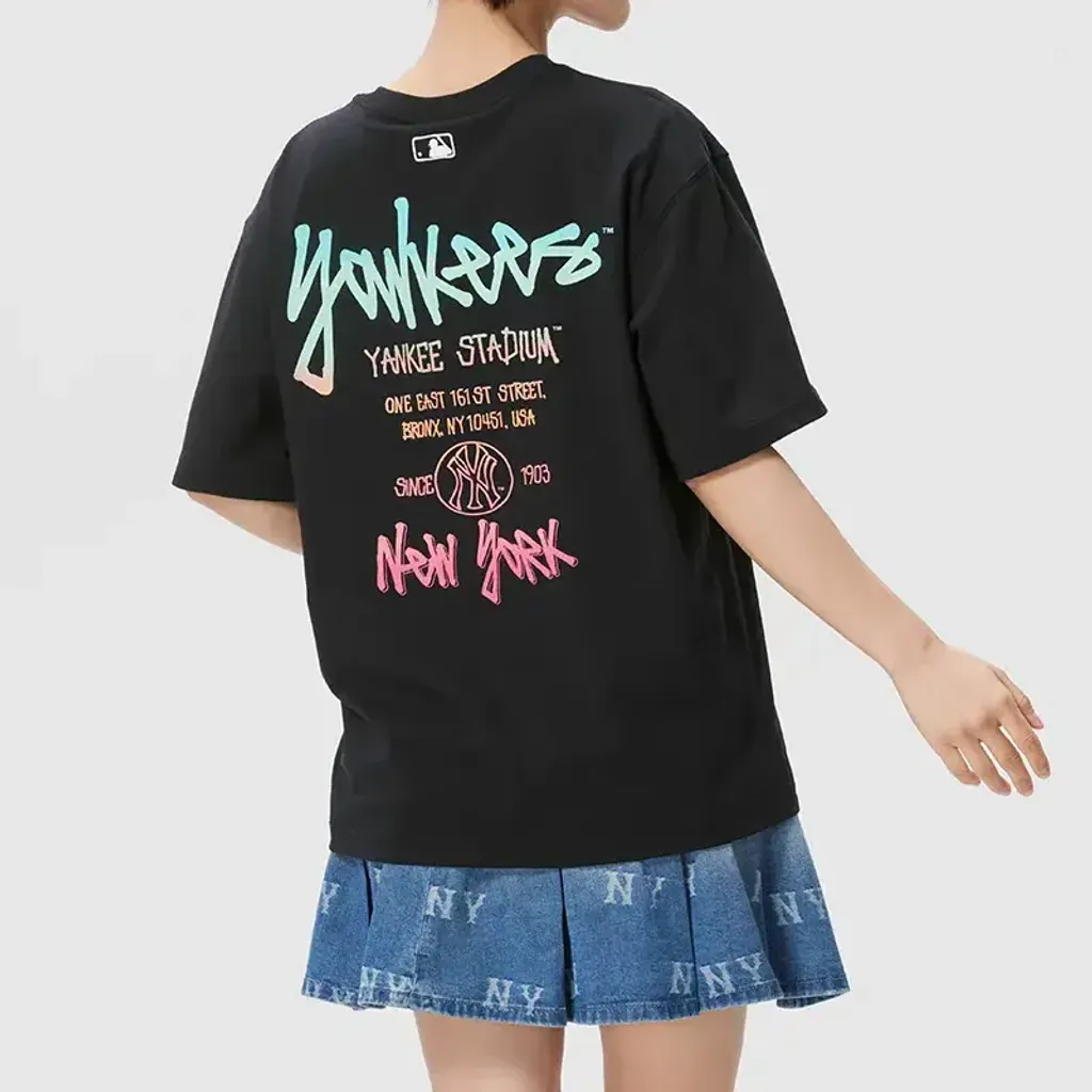 JuzBeauty_JuzBeautyMalaysia_JuzPretty_Authentic_Kbeauty_Malaysia_Skin_Care_Cosmetics_K-Beauty_Health_Care_korean_streetwear_US_Luxury_MLB Basic Street Color Letter Overfit Short Sleeve T-Shirt Tee 3ATSB1563 上衣22