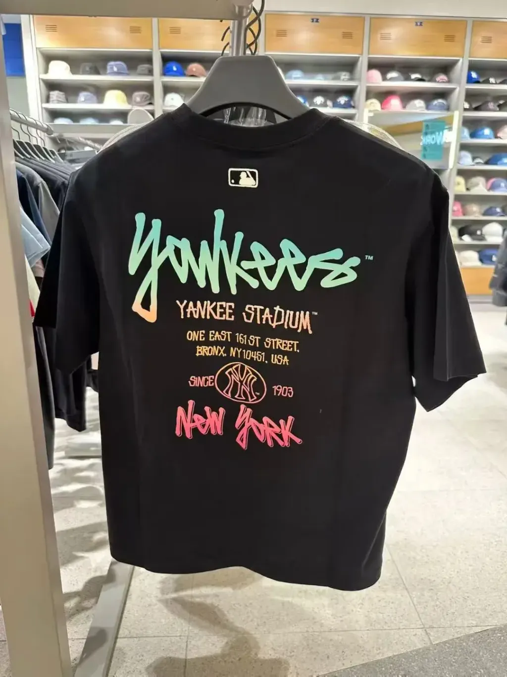 JuzBeauty_JuzBeautyMalaysia_JuzPretty_Authentic_Kbeauty_Malaysia_Skin_Care_Cosmetics_K-Beauty_Health_Care_korean_streetwear_US_Luxury_MLB Basic Street Color Letter Overfit Short Sleeve T-Shirt Tee 3ATSB1563 上衣12