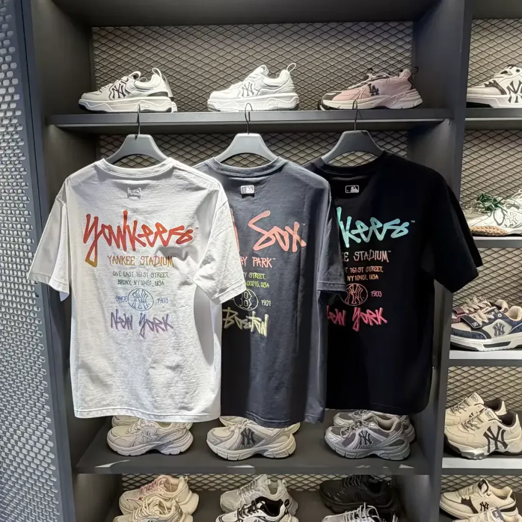 JuzBeauty_JuzBeautyMalaysia_JuzPretty_Authentic_Kbeauty_Malaysia_Skin_Care_Cosmetics_K-Beauty_Health_Care_korean_streetwear_US_Luxury_MLB Basic Street Color Letter Overfit Short Sleeve T-Shirt Tee 3ATSB1563 上衣15