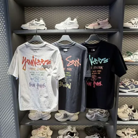 JuzBeauty_JuzBeautyMalaysia_JuzPretty_Authentic_Kbeauty_Malaysia_Skin_Care_Cosmetics_K-Beauty_Health_Care_korean_streetwear_US_Luxury_MLB Basic Street Color Letter Overfit Short Sleeve T-Shirt Tee 3ATSB1563 上衣15