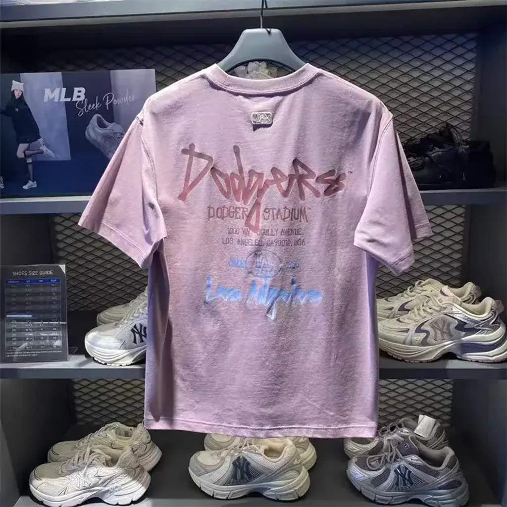 JuzBeauty_JuzBeautyMalaysia_JuzPretty_Authentic_Kbeauty_Malaysia_Skin_Care_Cosmetics_K-Beauty_Health_Care_korean_streetwear_US_Luxury_MLB Basic Street Color Letter Overfit Short Sleeve T-Shirt Tee 3ATSB1563 上衣21