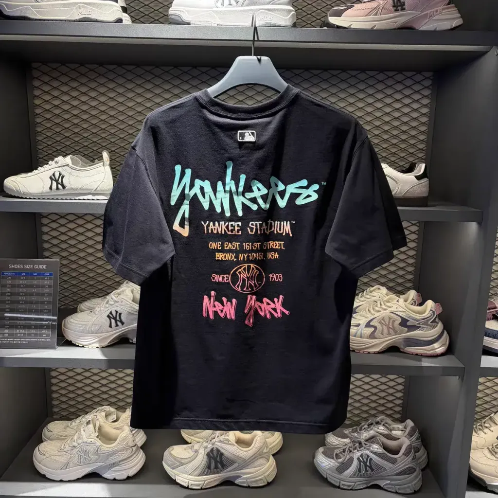 JuzBeauty_JuzBeautyMalaysia_JuzPretty_Authentic_Kbeauty_Malaysia_Skin_Care_Cosmetics_K-Beauty_Health_Care_korean_streetwear_US_Luxury_MLB Basic Street Color Letter Overfit Short Sleeve T-Shirt Tee 3ATSB1563 上衣19