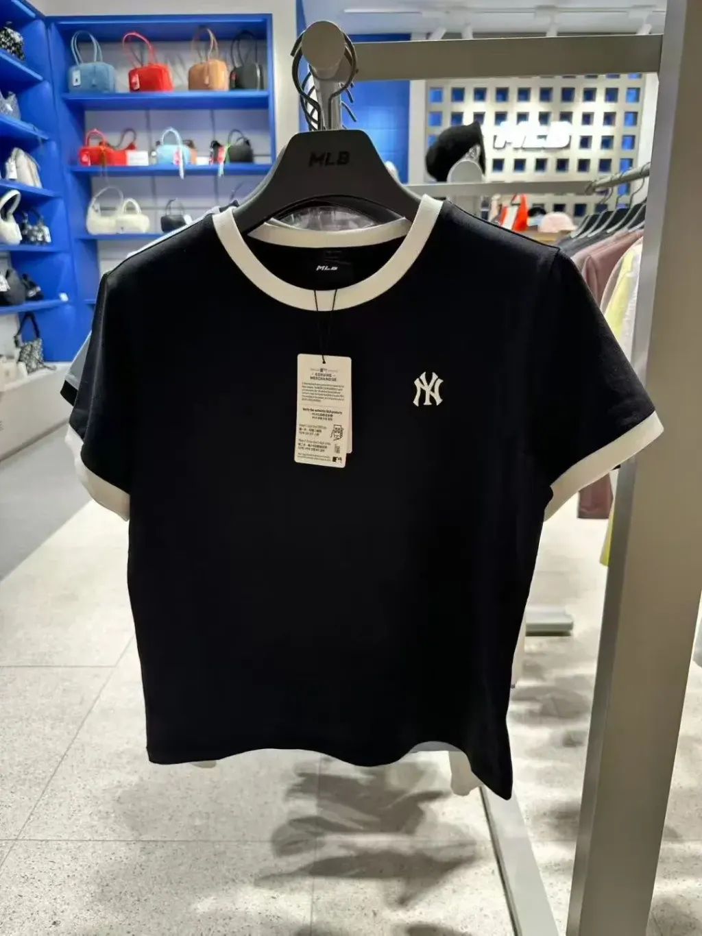 JuzBeauty_JuzBeautyMalaysia_JuzPretty_Authentic_Kbeauty_Malaysia_Skin_Care_Cosmetics_K-Beauty_Health_Care_korean_streetwear_US_Luxury_MLB Women's Basic Small Logo Ringer T-Shirt Tee 3FTSB0263 女款上衣7