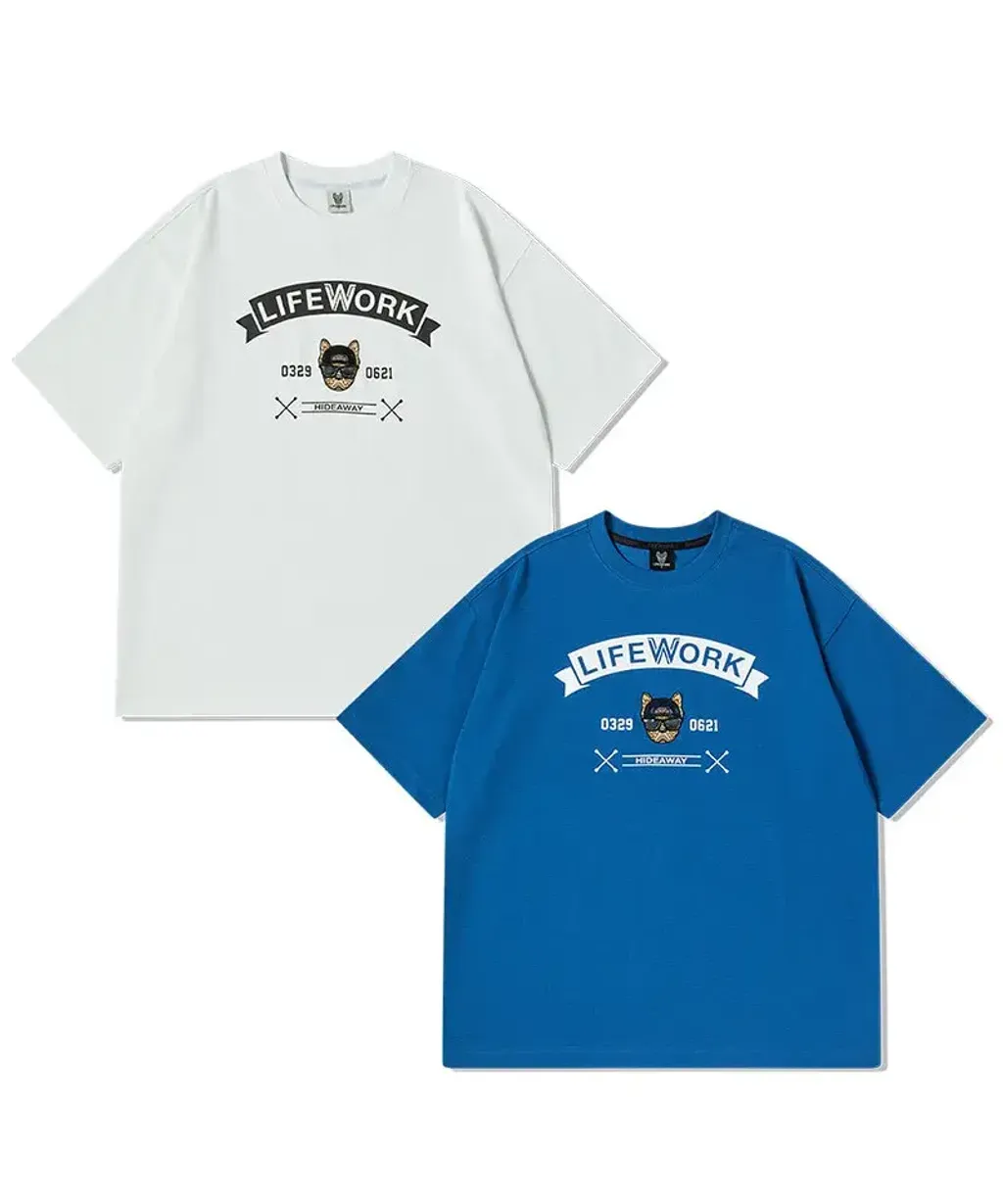 JuzBeauty_JuzBeautyMalaysia_JuzPretty_Authentic_Kbeauty_Malaysia_Skin_Care_Cosmetics_K-Beauty_Health_Care_korean_streetwear_US_Luxury_LIFEWORK Flag Hipdog Short Sleeve T-Shirt Tee LW252TS422 上衣3