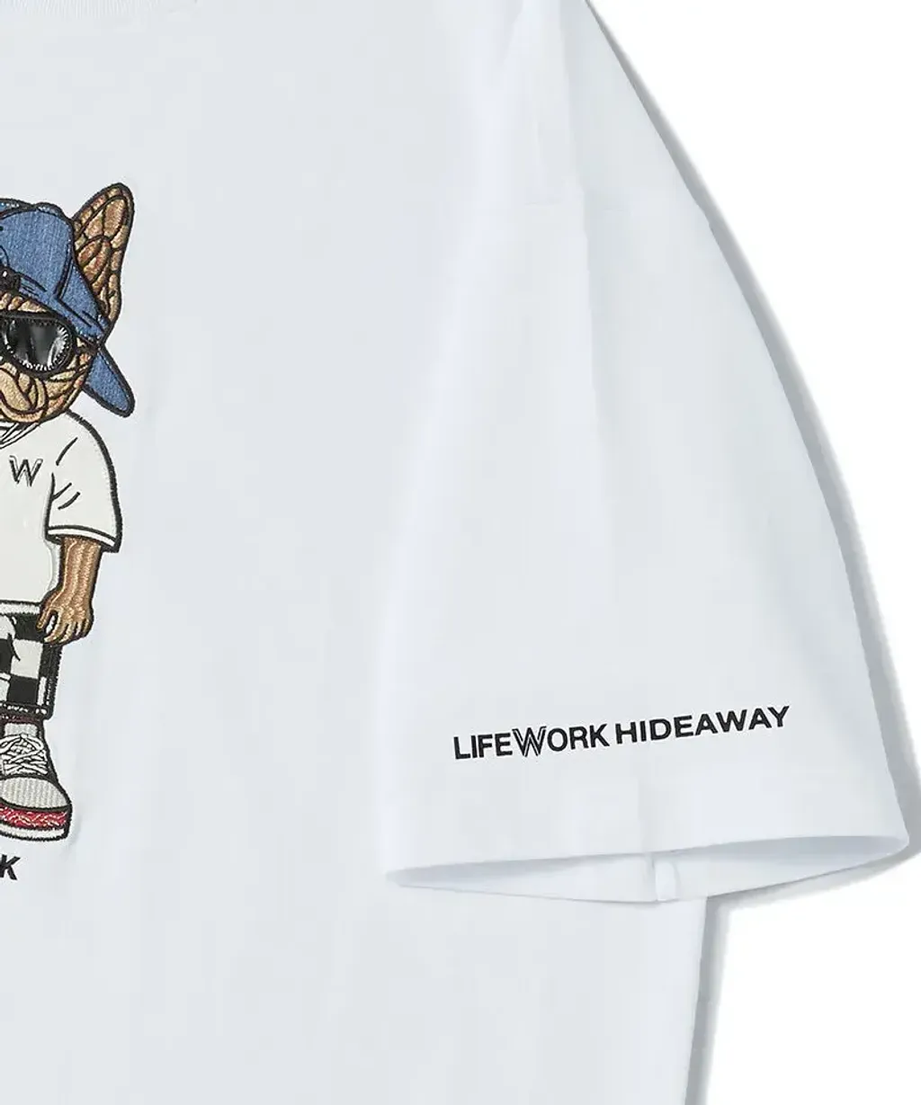 JuzBeauty_JuzBeautyMalaysia_JuzPretty_Authentic_Kbeauty_Malaysia_Skin_Care_Cosmetics_K-Beauty_Health_Care_korean_streetwear_US_Luxury_LIFEWORK Unisex Snap Hipdog Short Sleeve T-Shirt Tee LW252TS106 上衣3