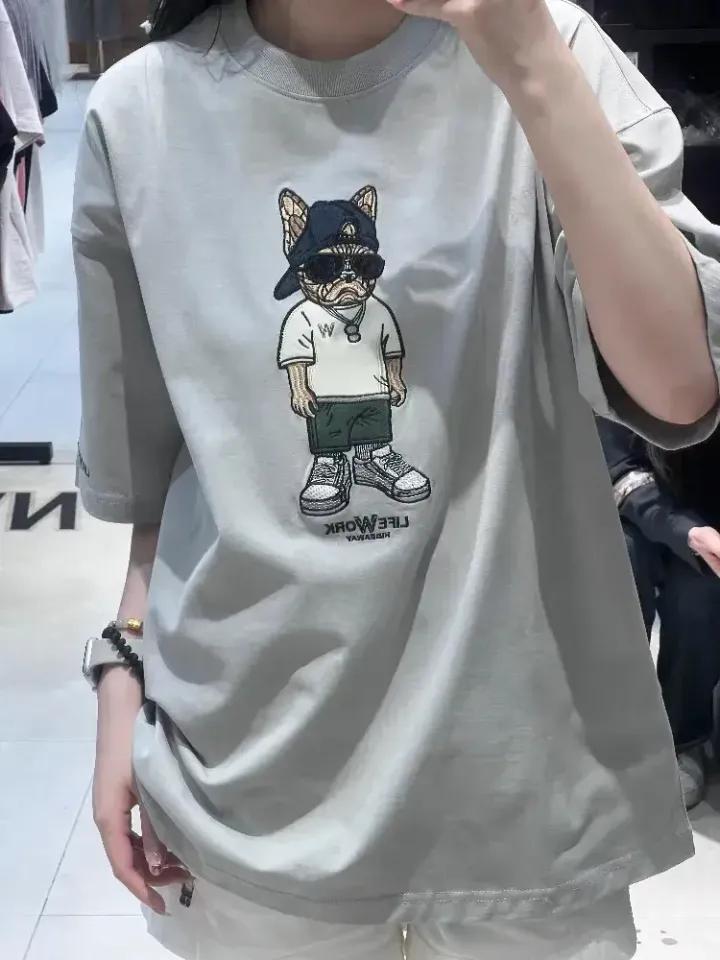 JuzBeauty_JuzBeautyMalaysia_JuzPretty_Authentic_Kbeauty_Malaysia_Skin_Care_Cosmetics_K-Beauty_Health_Care_korean_streetwear_US_Luxury_LIFEWORK Unisex Snap Hipdog Short Sleeve T-Shirt Tee LW252TS106 上衣7