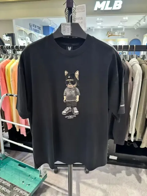 JuzBeauty_JuzBeautyMalaysia_JuzPretty_Authentic_Kbeauty_Malaysia_Skin_Care_Cosmetics_K-Beauty_Health_Care_korean_streetwear_US_Luxury_LIFEWORK Unisex Snap Hipdog Short Sleeve T-Shirt Tee LW252TS106 上衣8