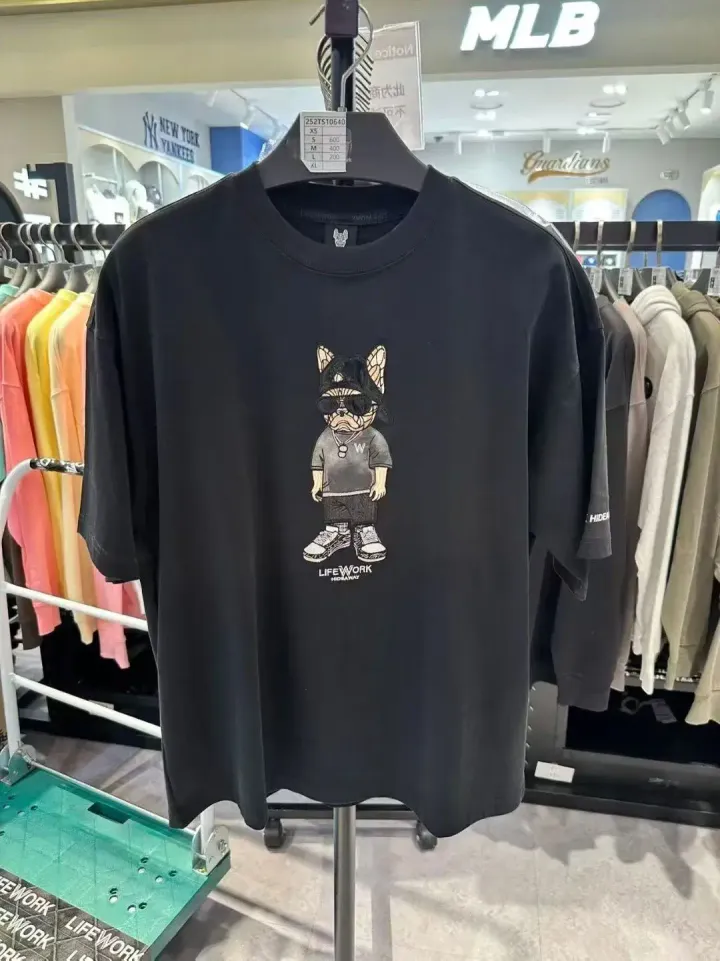 JuzBeauty_JuzBeautyMalaysia_JuzPretty_Authentic_Kbeauty_Malaysia_Skin_Care_Cosmetics_K-Beauty_Health_Care_korean_streetwear_US_Luxury_LIFEWORK Unisex Snap Hipdog Short Sleeve T-Shirt Tee LW252TS106 上衣8