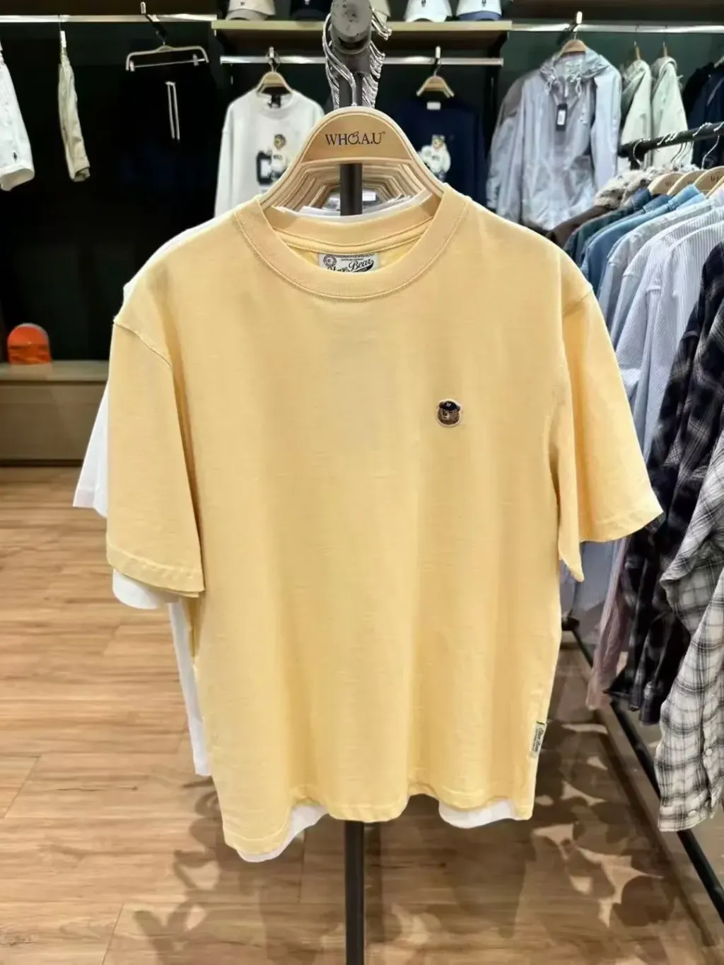 JuzBeauty_JuzBeautyMalaysia_JuzPretty_Authentic_Kbeauty_Malaysia_Skin_Care_Cosmetics_K-Beauty_Health_Care_korean_streetwear_US_Luxury_WHOAU Steve Head Patch T-shirt(Comfort Fit) T-Shirt Tee WHRAG2321U 上衣4