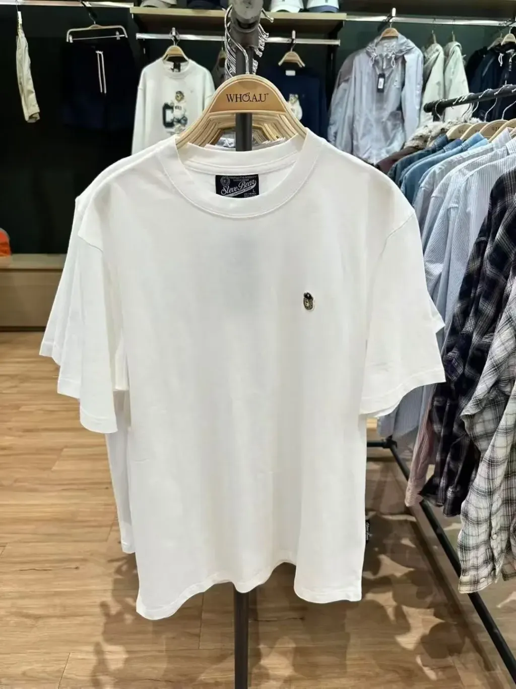 JuzBeauty_JuzBeautyMalaysia_JuzPretty_Authentic_Kbeauty_Malaysia_Skin_Care_Cosmetics_K-Beauty_Health_Care_korean_streetwear_US_Luxury_WHOAU Steve Head Patch T-shirt(Comfort Fit) T-Shirt Tee WHRAG2321U 上衣3