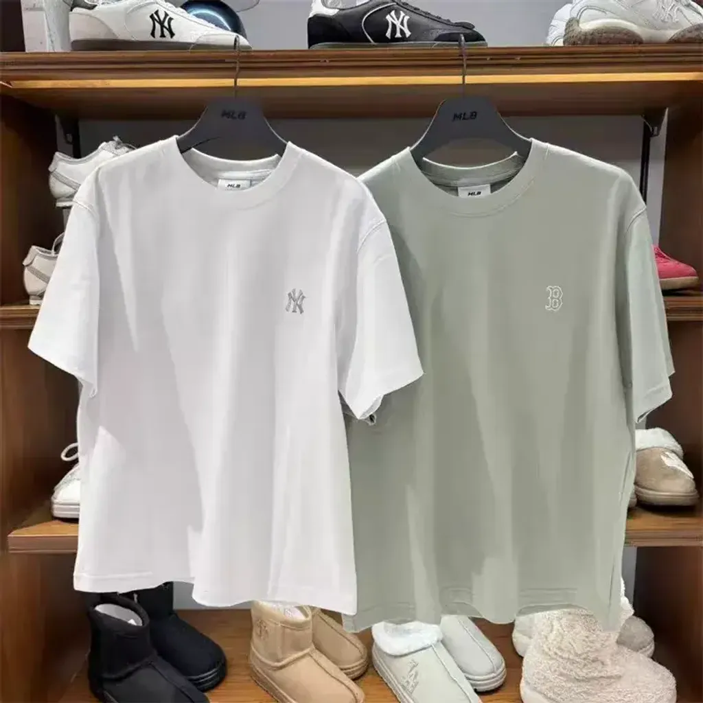 JuzBeauty_JuzBeautyMalaysia_JuzPretty_Authentic_Kbeauty_Malaysia_Skin_Care_Cosmetics_K-Beauty_Health_Care_korean_streetwear_US_Luxury_MLB Basic Heavyweight Oversized Short-sleeve T-shirt Tee 3ATSB0263 上衣