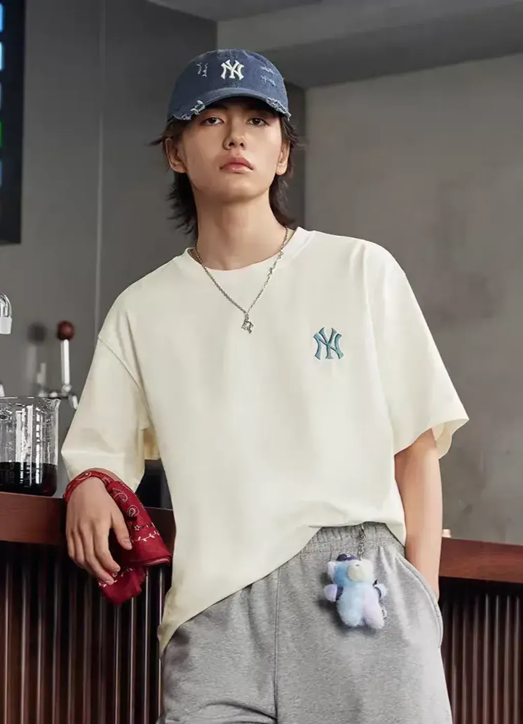 JuzBeauty_JuzBeautyMalaysia_JuzPretty_Authentic_Kbeauty_Malaysia_Skin_Care_Cosmetics_K-Beauty_Health_Care_korean_streetwear_US_Luxury_MLB Vintage Denim-like Monogram Big Lux Oversized Short Sleeve T-Shirt Tee 3ATSM0663 上衣37