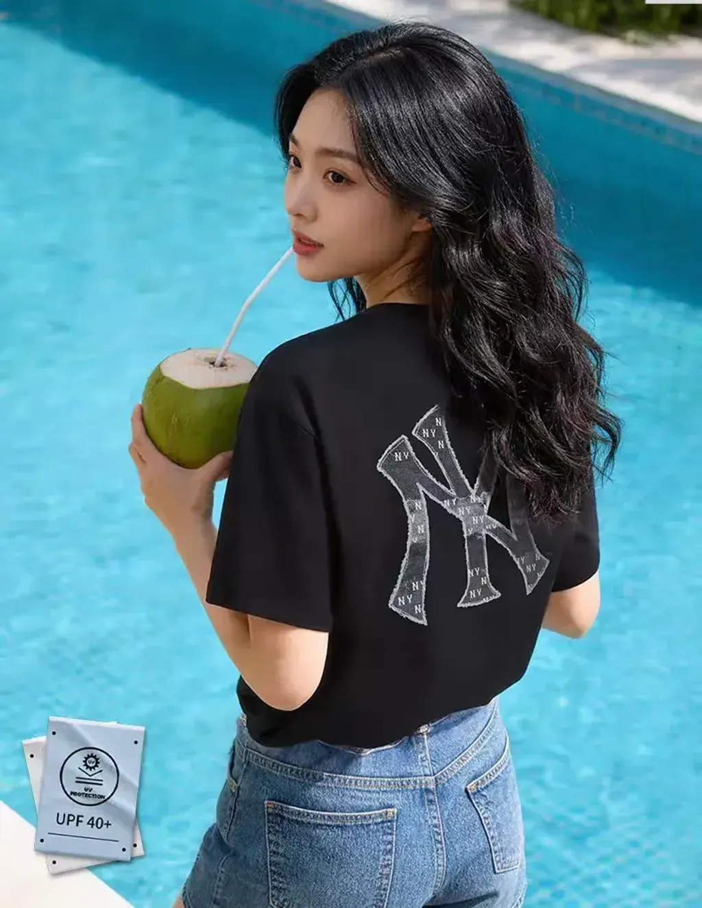JuzBeauty_JuzBeautyMalaysia_JuzPretty_Authentic_Kbeauty_Malaysia_Skin_Care_Cosmetics_K-Beauty_Health_Care_korean_streetwear_US_Luxury_MLB Vintage Denim-like Monogram Big Lux Oversized Short Sleeve T-Shirt Tee 3ATSM0663 上衣35