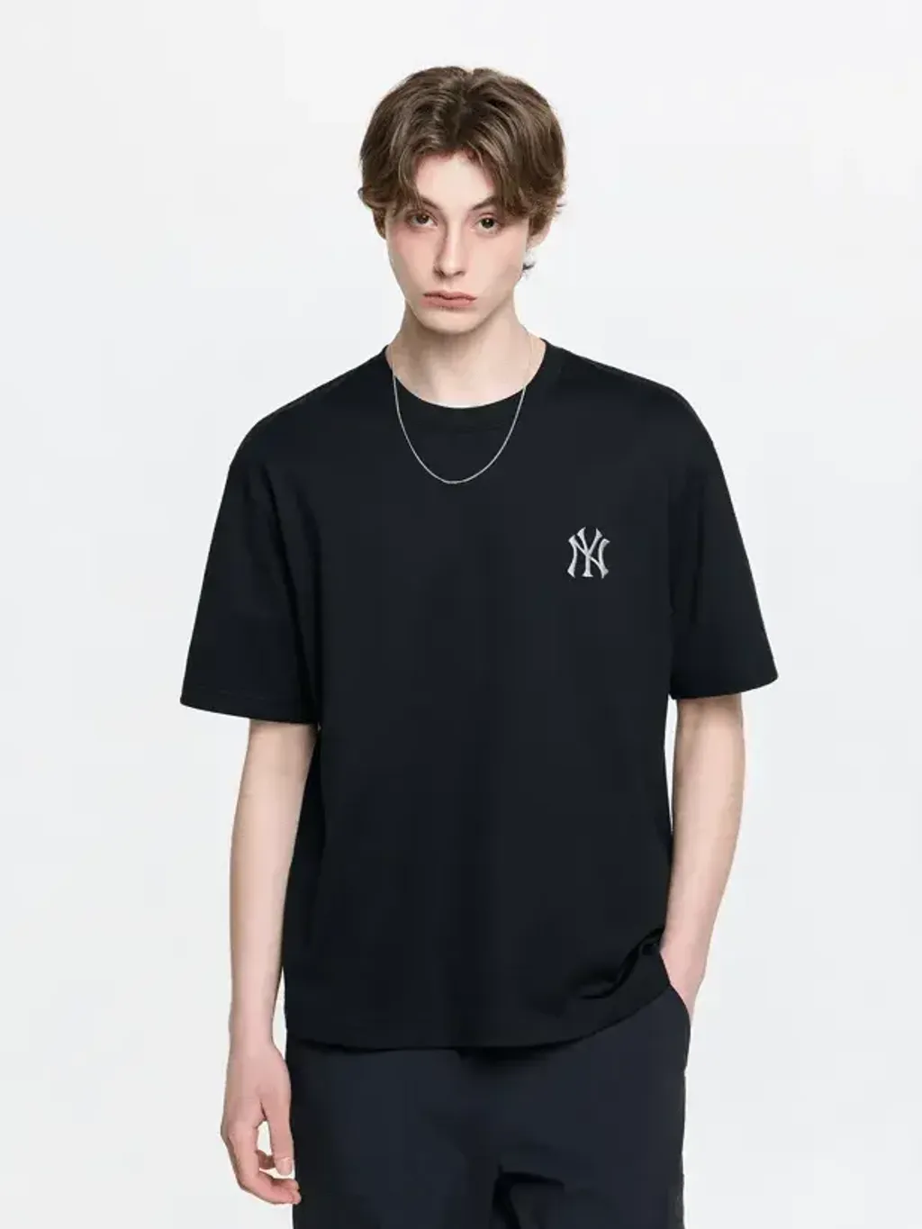 JuzBeauty_JuzBeautyMalaysia_JuzPretty_Authentic_Kbeauty_Malaysia_Skin_Care_Cosmetics_K-Beauty_Health_Care_korean_streetwear_US_Luxury_MLB Vintage Denim-like Monogram Big Lux Oversized Short Sleeve T-Shirt Tee 3ATSM0663 上衣30