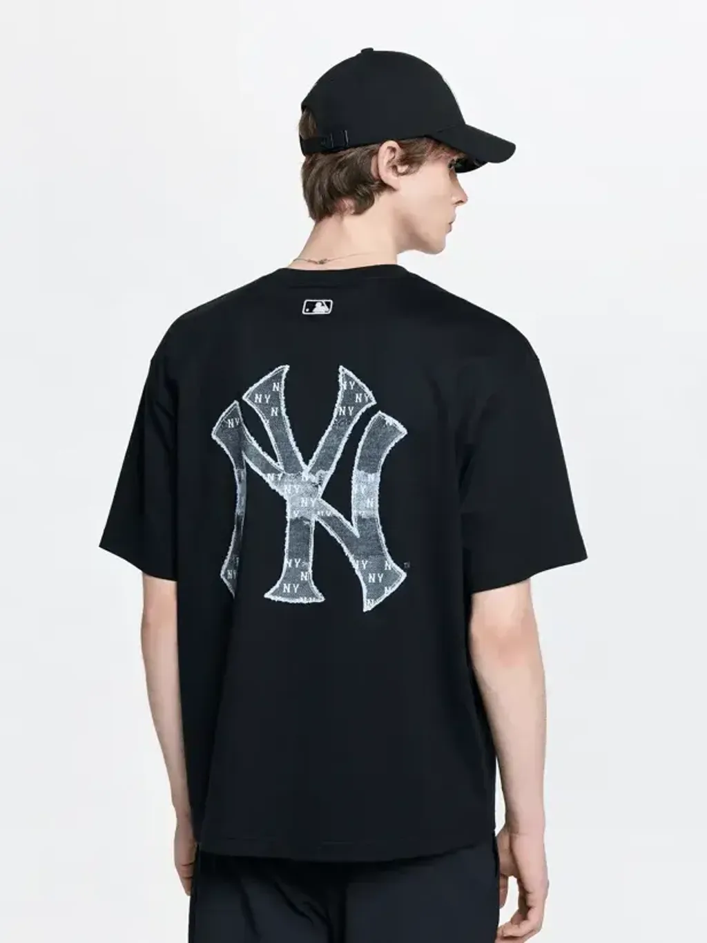 JuzBeauty_JuzBeautyMalaysia_JuzPretty_Authentic_Kbeauty_Malaysia_Skin_Care_Cosmetics_K-Beauty_Health_Care_korean_streetwear_US_Luxury_MLB Vintage Denim-like Monogram Big Lux Oversized Short Sleeve T-Shirt Tee 3ATSM0663 上衣31