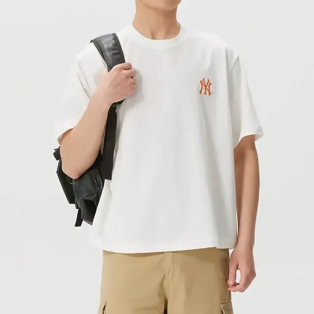 JuzBeauty_JuzBeautyMalaysia_JuzPretty_Authentic_Kbeauty_Malaysia_Skin_Care_Cosmetics_K-Beauty_Health_Care_korean_streetwear_US_Luxury_MLB Vintage Sportive Cursive Graphic Short Sleeve T-shirt Tee 3ATSV1263 上衣28