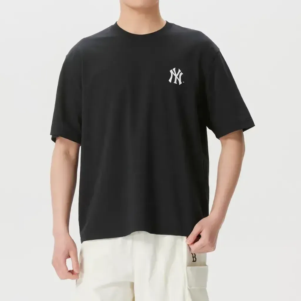 JuzBeauty_JuzBeautyMalaysia_JuzPretty_Authentic_Kbeauty_Malaysia_Skin_Care_Cosmetics_K-Beauty_Health_Care_korean_streetwear_US_Luxury_MLB Vintage Sportive Cursive Graphic Short Sleeve T-shirt Tee 3ATSV1263 上衣27