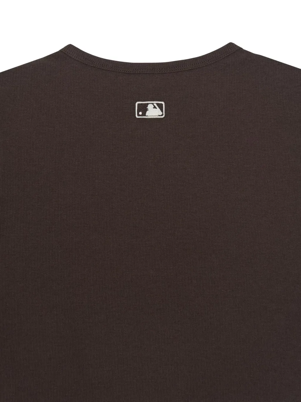 JuzBeauty_JuzBeautyMalaysia_JuzPretty_Authentic_Kbeauty_Malaysia_Skin_Care_Cosmetics_K-Beauty_Health_Care_korean_streetwear_US_Luxury_MLB Women's Vintage Slim Ribbed Henley Neck Short Sleeve T-shirt Tee 3FTSB1063 女款上衣1