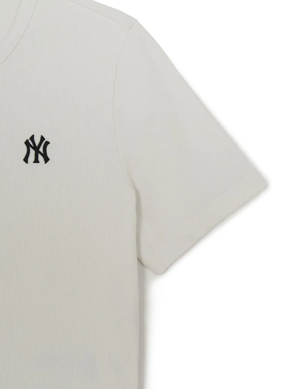 JuzBeauty_JuzBeautyMalaysia_JuzPretty_Authentic_Kbeauty_Malaysia_Skin_Care_Cosmetics_K-Beauty_Health_Care_korean_streetwear_US_Luxury_MLB Women's Vintage Slim Ribbed Henley Neck Short Sleeve T-shirt Tee 3FTSB1063 女款上衣15