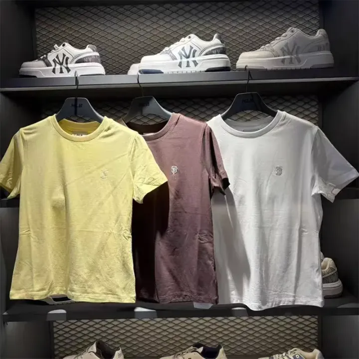 JuzBeauty_JuzBeautyMalaysia_JuzPretty_Authentic_Kbeauty_Malaysia_Skin_Care_Cosmetics_K-Beauty_Health_Care_korean_streetwear_US_Luxury_MLB Women's Basic Slim Fit Cleveland Guardians Short Sleeve T-shirt Tee 3FTSB5063 女款上衣34