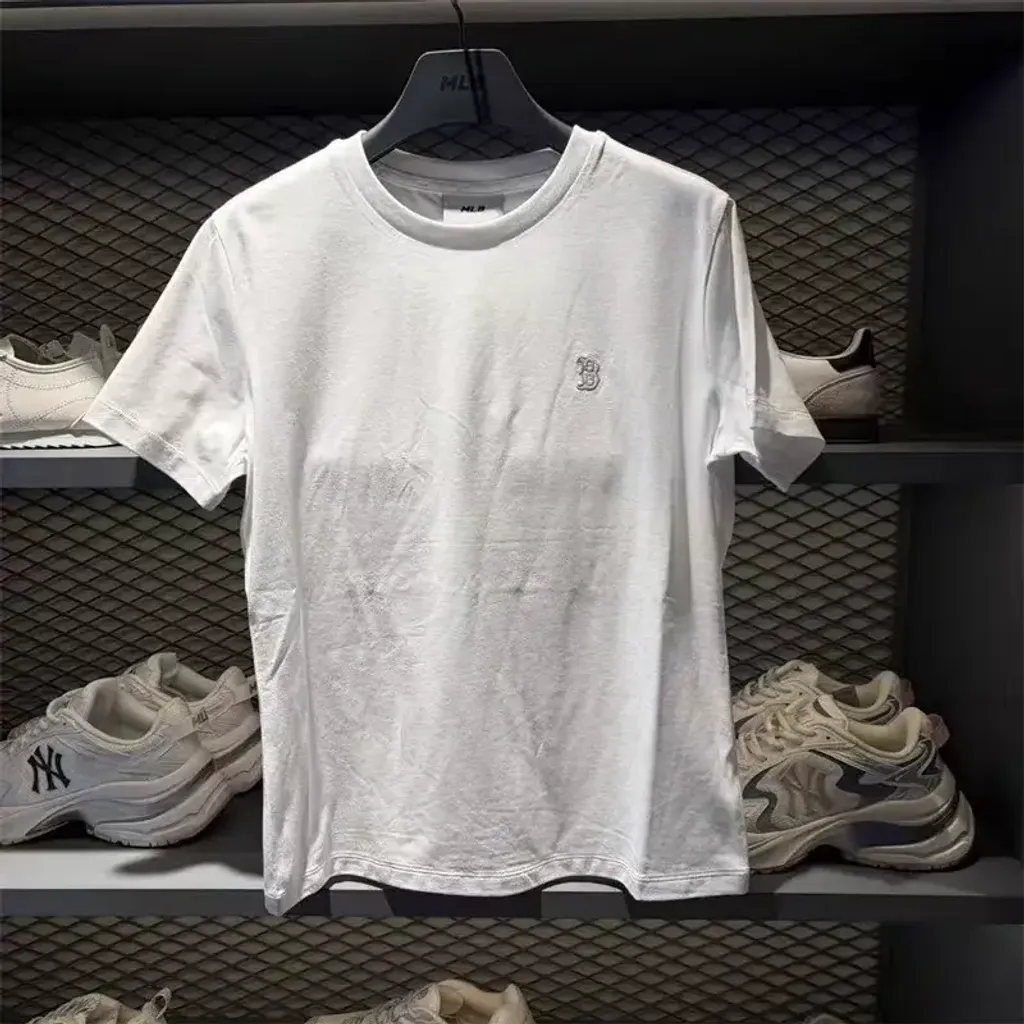 JuzBeauty_JuzBeautyMalaysia_JuzPretty_Authentic_Kbeauty_Malaysia_Skin_Care_Cosmetics_K-Beauty_Health_Care_korean_streetwear_US_Luxury_MLB Women's Basic Slim Fit Cleveland Guardians Short Sleeve T-shirt Tee 3FTSB5063 女款上衣38