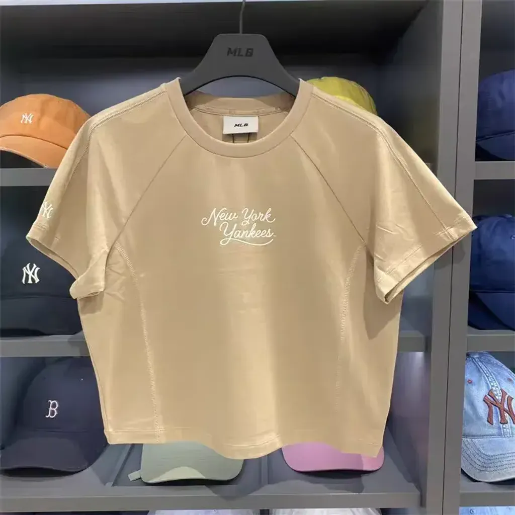 JuzBeauty_JuzBeautyMalaysia_JuzPretty_Authentic_Kbeauty_Malaysia_Skin_Care_Cosmetics_K-Beauty_Health_Care_korean_streetwear_US_Luxury_MLB Women's Sportive Track Crop Short Sleeve T-shirt Tee 3FTSV0263 女款上衣27