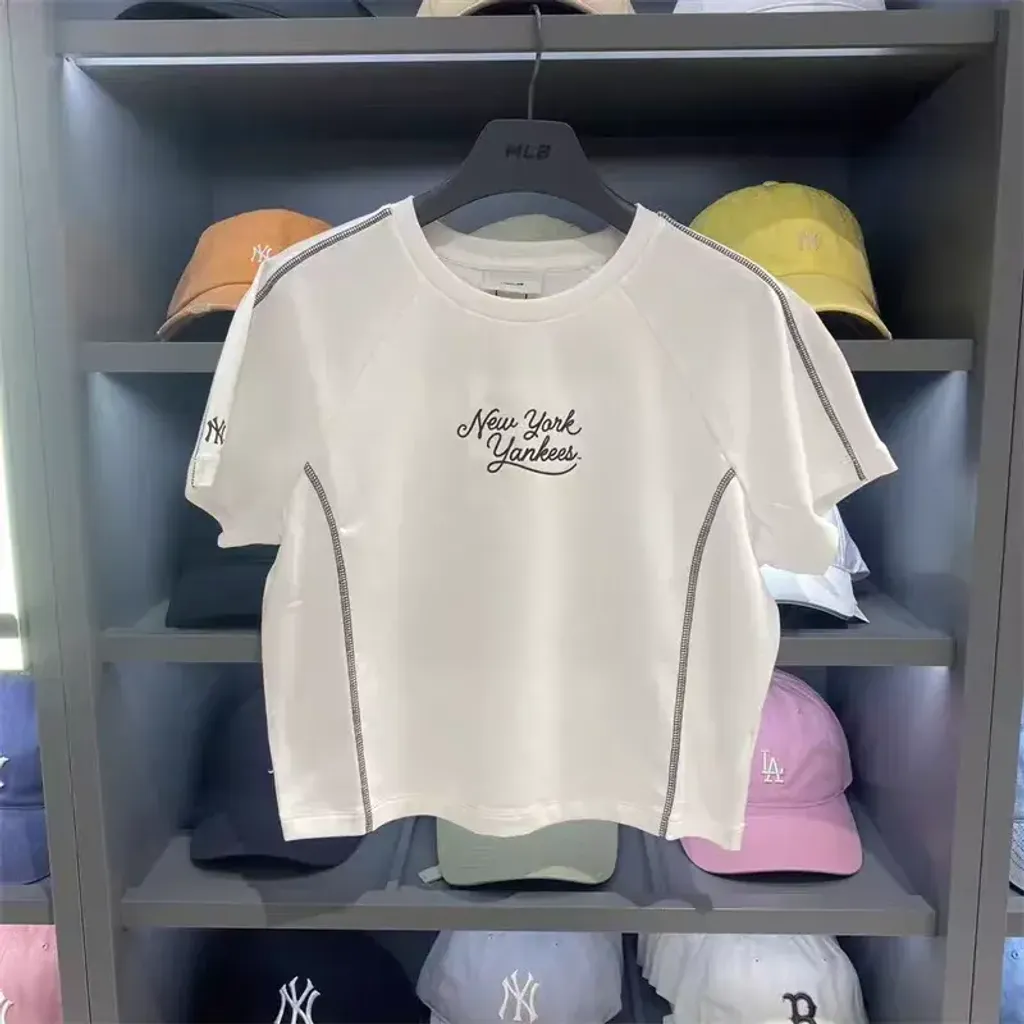 JuzBeauty_JuzBeautyMalaysia_JuzPretty_Authentic_Kbeauty_Malaysia_Skin_Care_Cosmetics_K-Beauty_Health_Care_korean_streetwear_US_Luxury_MLB Women's Sportive Track Crop Short Sleeve T-shirt Tee 3FTSV0263 女款上衣29