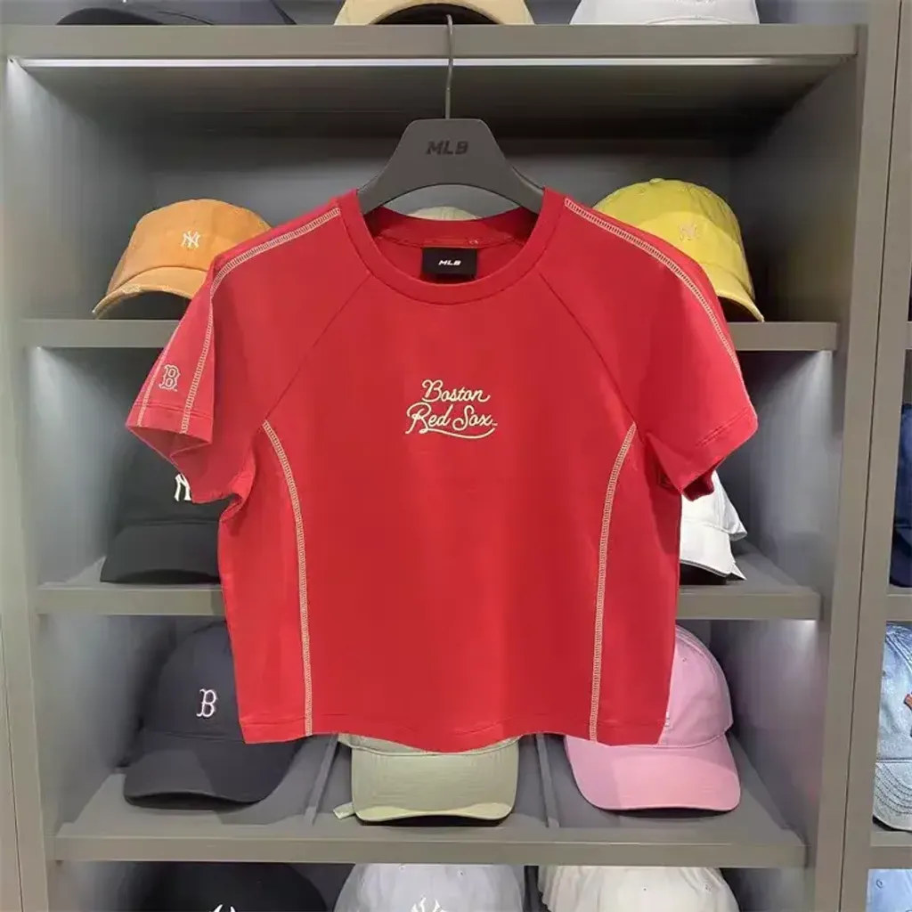 JuzBeauty_JuzBeautyMalaysia_JuzPretty_Authentic_Kbeauty_Malaysia_Skin_Care_Cosmetics_K-Beauty_Health_Care_korean_streetwear_US_Luxury_MLB Women's Sportive Track Crop Short Sleeve T-shirt Tee 3FTSV0263 女款上衣28