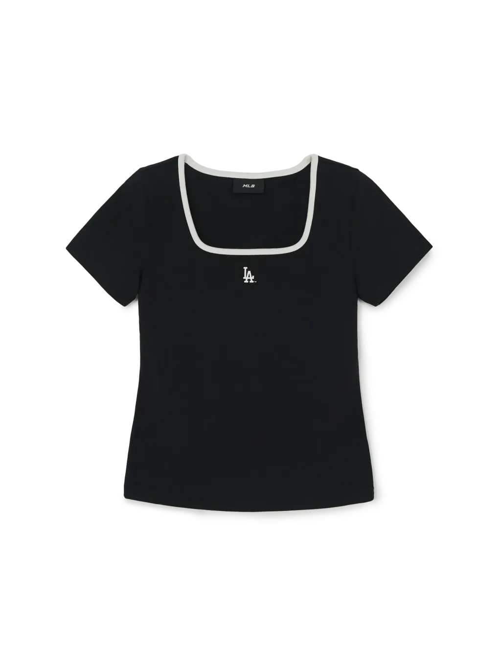 JuzBeauty_JuzBeautyMalaysia_JuzPretty_Authentic_Kbeauty_Malaysia_Skin_Care_Cosmetics_K-Beauty_Health_Care_korean_streetwear_US_Luxury_MLB Women's Basic Square Neck Slim Fit Short Sleeve T-shirt Tee 3FTSB7363 女款上衣9