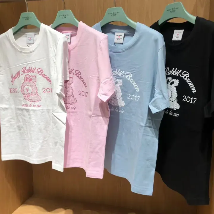 JuzBeauty_JuzBeautyMalaysia_JuzPretty_Authentic_Kbeauty_Malaysia_Skin_Care_Cosmetics_K-Beauty_Health_Care_korean_streetwear_US_Luxury_ADLV x LINE FRIENDS Woman Brown Line Friends Short Sleeve T-shirt Tee 女款上衣9