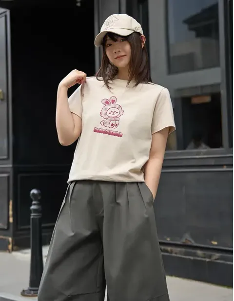 JuzBeauty_JuzBeautyMalaysia_JuzPretty_Authentic_Kbeauty_Malaysia_Skin_Care_Cosmetics_K-Beauty_Health_Care_korean_streetwear_US_Luxury_ADLV x LINE FRIENDS Woman Cony Line Friends Short Sleeve T-shirt Tee 女款上衣11