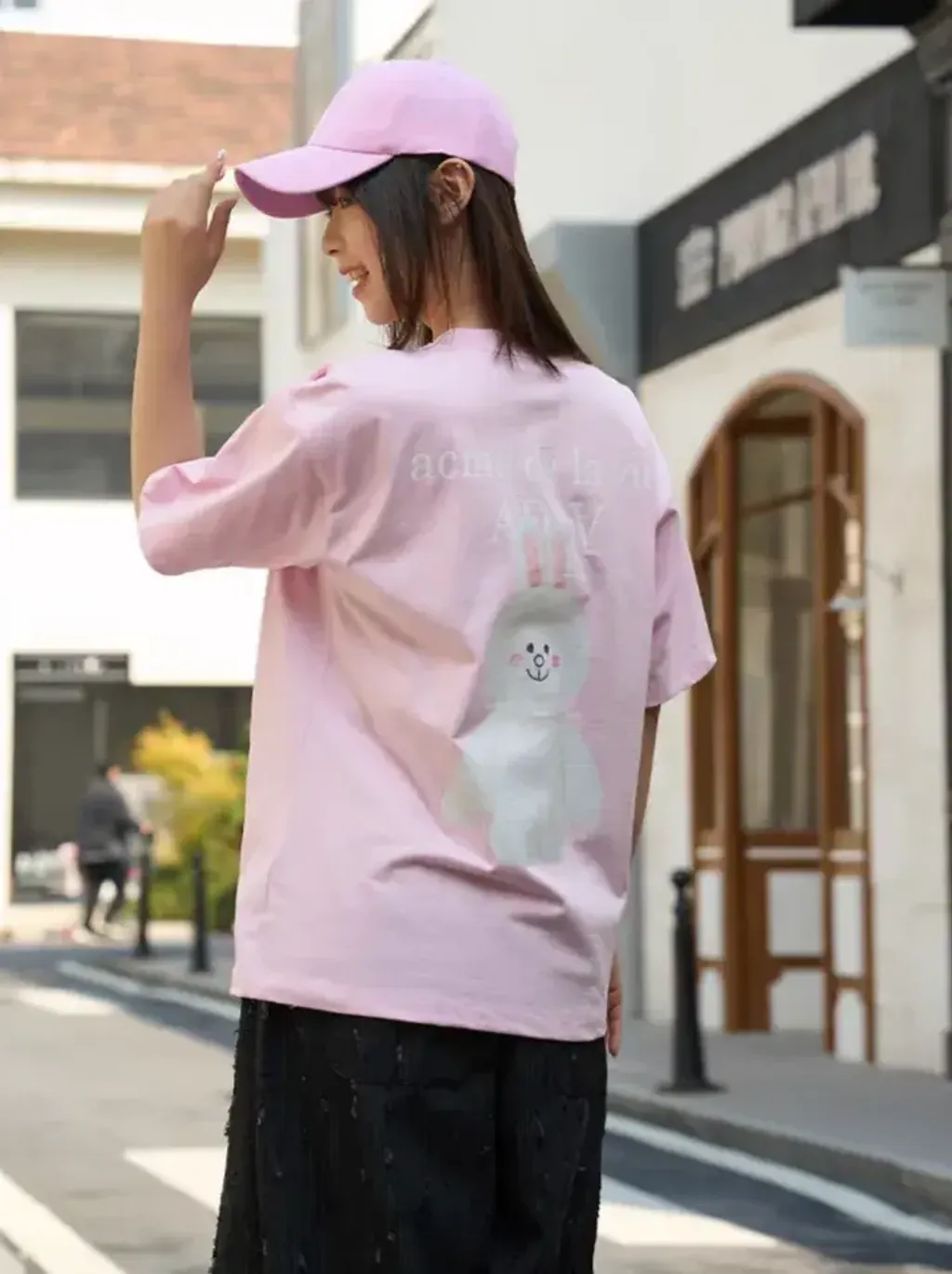 JuzBeauty_JuzBeautyMalaysia_JuzPretty_Authentic_Kbeauty_Malaysia_Skin_Care_Cosmetics_K-Beauty_Health_Care_korean_streetwear_US_Luxury_ADLV x LINE FRIENDS Basic Logo With Line Friends Short Sleeve T-shirt Tee 上衣9