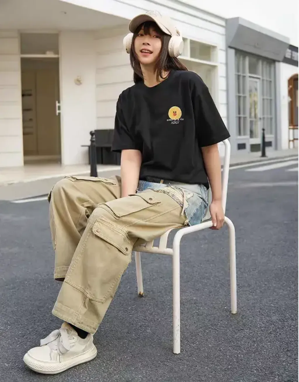 JuzBeauty_JuzBeautyMalaysia_JuzPretty_Authentic_Kbeauty_Malaysia_Skin_Care_Cosmetics_K-Beauty_Health_Care_korean_streetwear_US_Luxury_ADLV x LINE FRIENDS Basic Logo With Line Friends Short Sleeve T-shirt Tee 上衣6