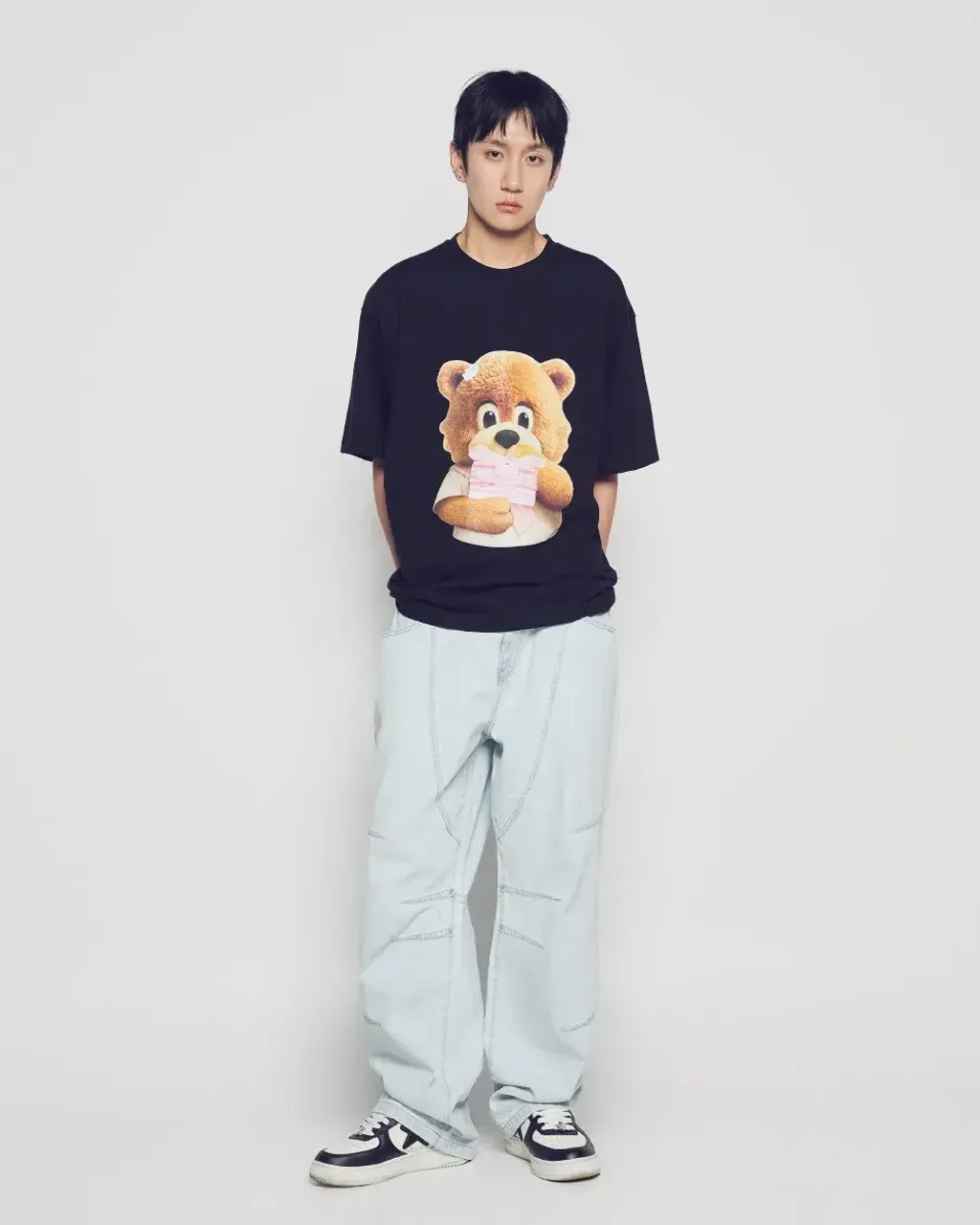 JuzBeauty_JuzBeautyMalaysia_JuzPretty_Authentic_Kbeauty_Malaysia_Skin_Care_Cosmetics_K-Beauty_Health_Care_korean_streetwear_US_Luxury_ADLV AC Bear Baby Face Gift Short Sleeve T-Shirt Tee 上衣2