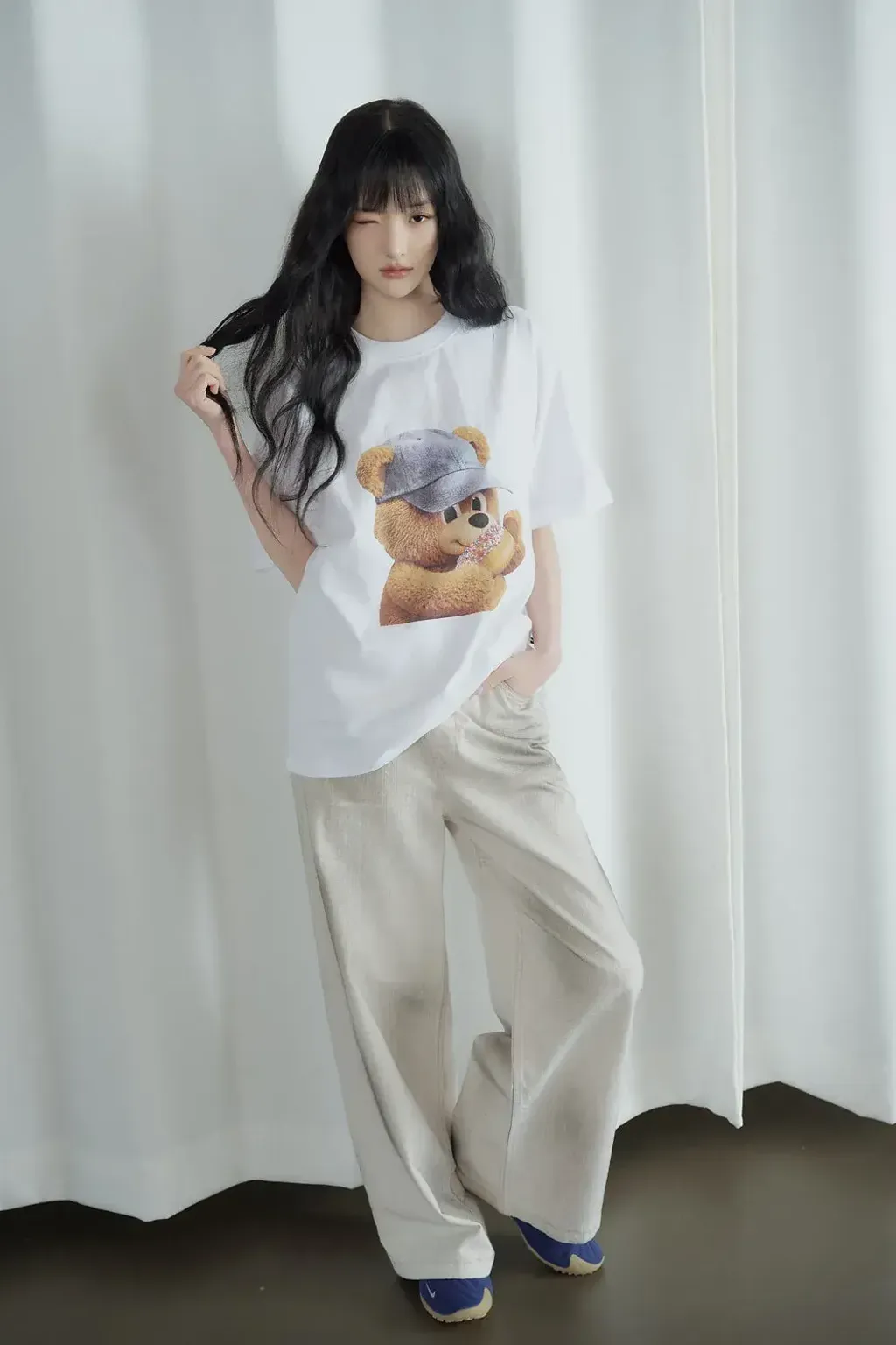 JuzBeauty_JuzBeautyMalaysia_JuzPretty_Authentic_Kbeauty_Malaysia_Skin_Care_Cosmetics_K-Beauty_Health_Care_korean_streetwear_US_Luxury_ADLV AC Bear Baby Face Cap Boy Short Sleeve T-Shirt Tee 上衣5