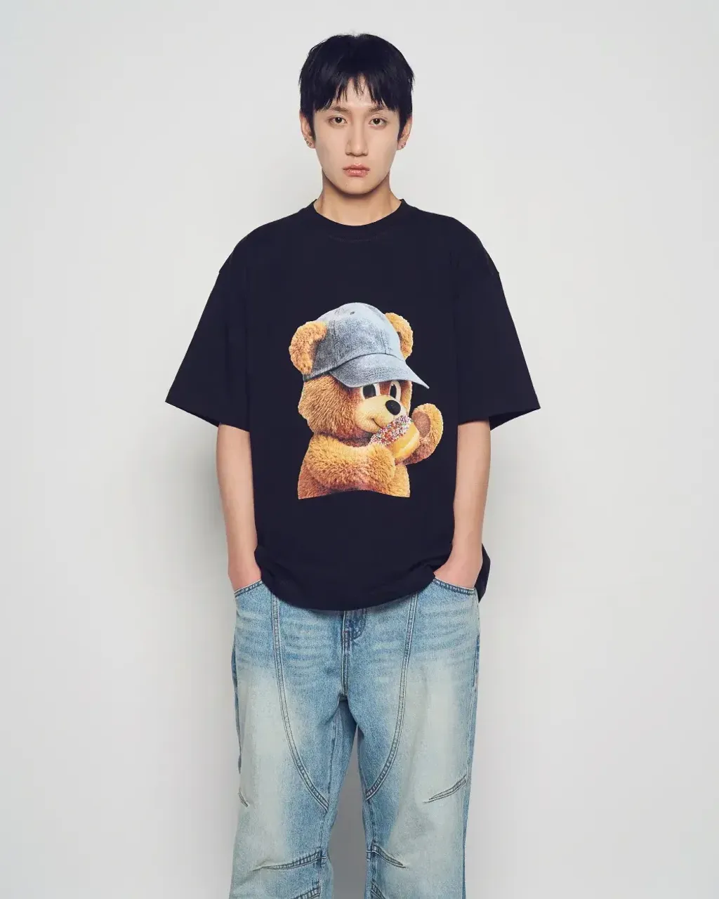 JuzBeauty_JuzBeautyMalaysia_JuzPretty_Authentic_Kbeauty_Malaysia_Skin_Care_Cosmetics_K-Beauty_Health_Care_korean_streetwear_US_Luxury_ADLV AC Bear Baby Face Cap Boy Short Sleeve T-Shirt Tee 上衣2
