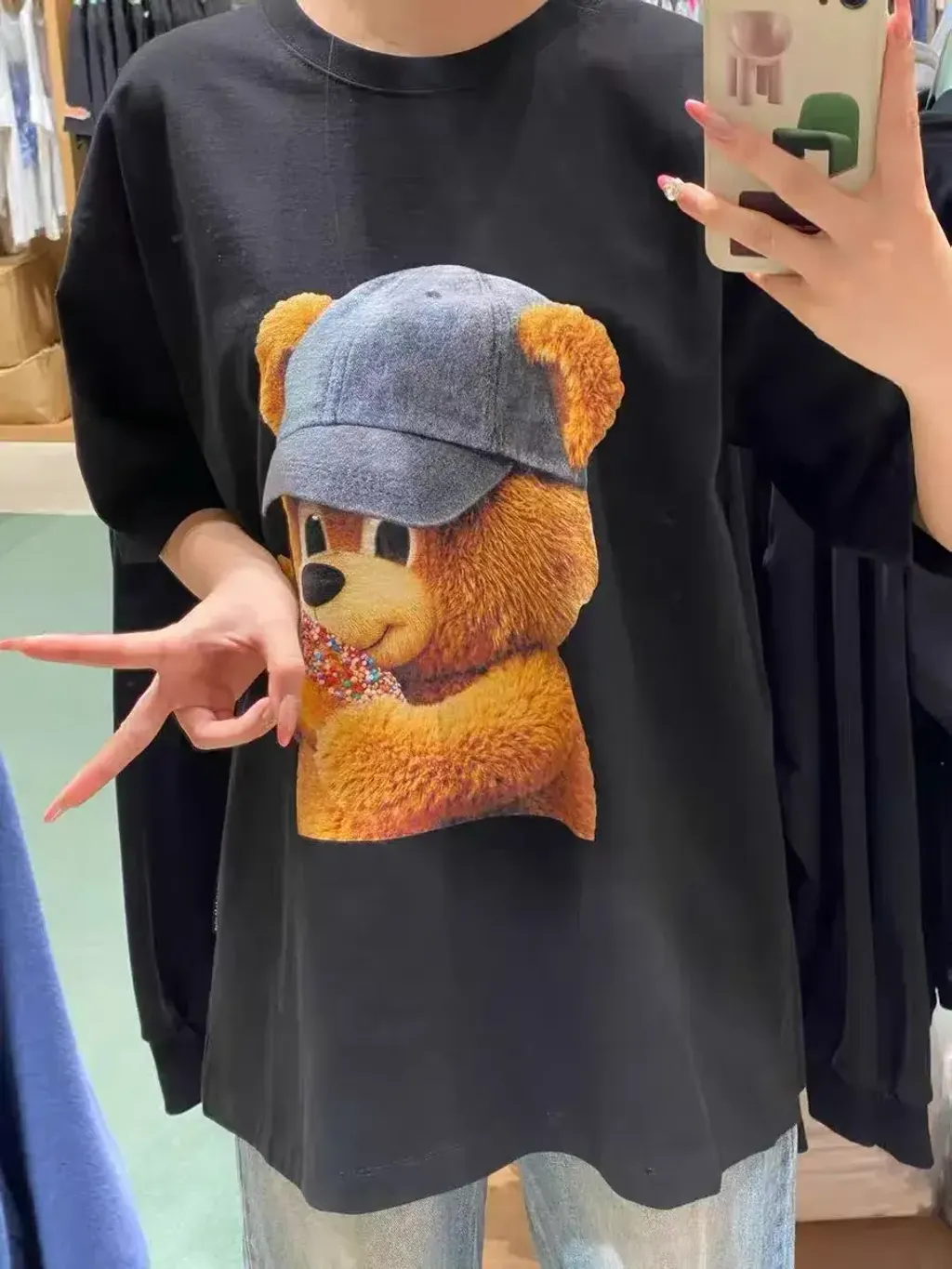 JuzBeauty_JuzBeautyMalaysia_JuzPretty_Authentic_Kbeauty_Malaysia_Skin_Care_Cosmetics_K-Beauty_Health_Care_korean_streetwear_US_Luxury_ADLV AC Bear Baby Face Cap Boy Short Sleeve T-Shirt Tee 上衣16