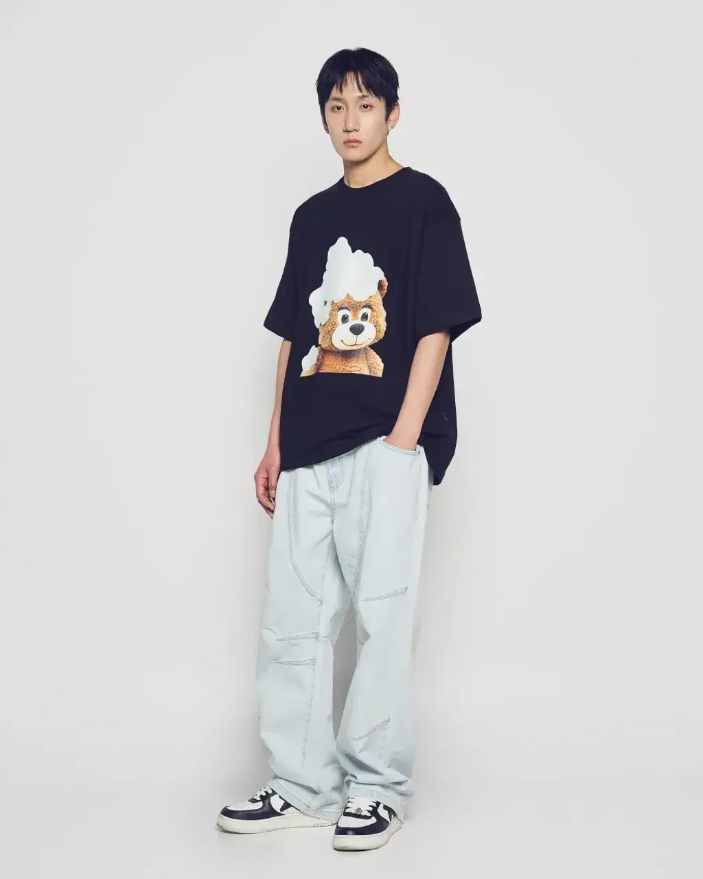 JuzBeauty_JuzBeautyMalaysia_JuzPretty_Authentic_Kbeauty_Malaysia_Skin_Care_Cosmetics_K-Beauty_Health_Care_korean_streetwear_US_Luxury_ADLV AC Bear Baby Face Bubble Short Sleeve T-Shirt Tee 上衣1