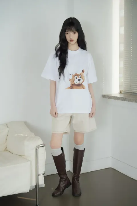 JuzBeauty_JuzBeautyMalaysia_JuzPretty_Authentic_Kbeauty_Malaysia_Skin_Care_Cosmetics_K-Beauty_Health_Care_korean_streetwear_US_Luxury_ADLV AC Bear Baby Face Bubble Short Sleeve T-Shirt Tee 上衣11