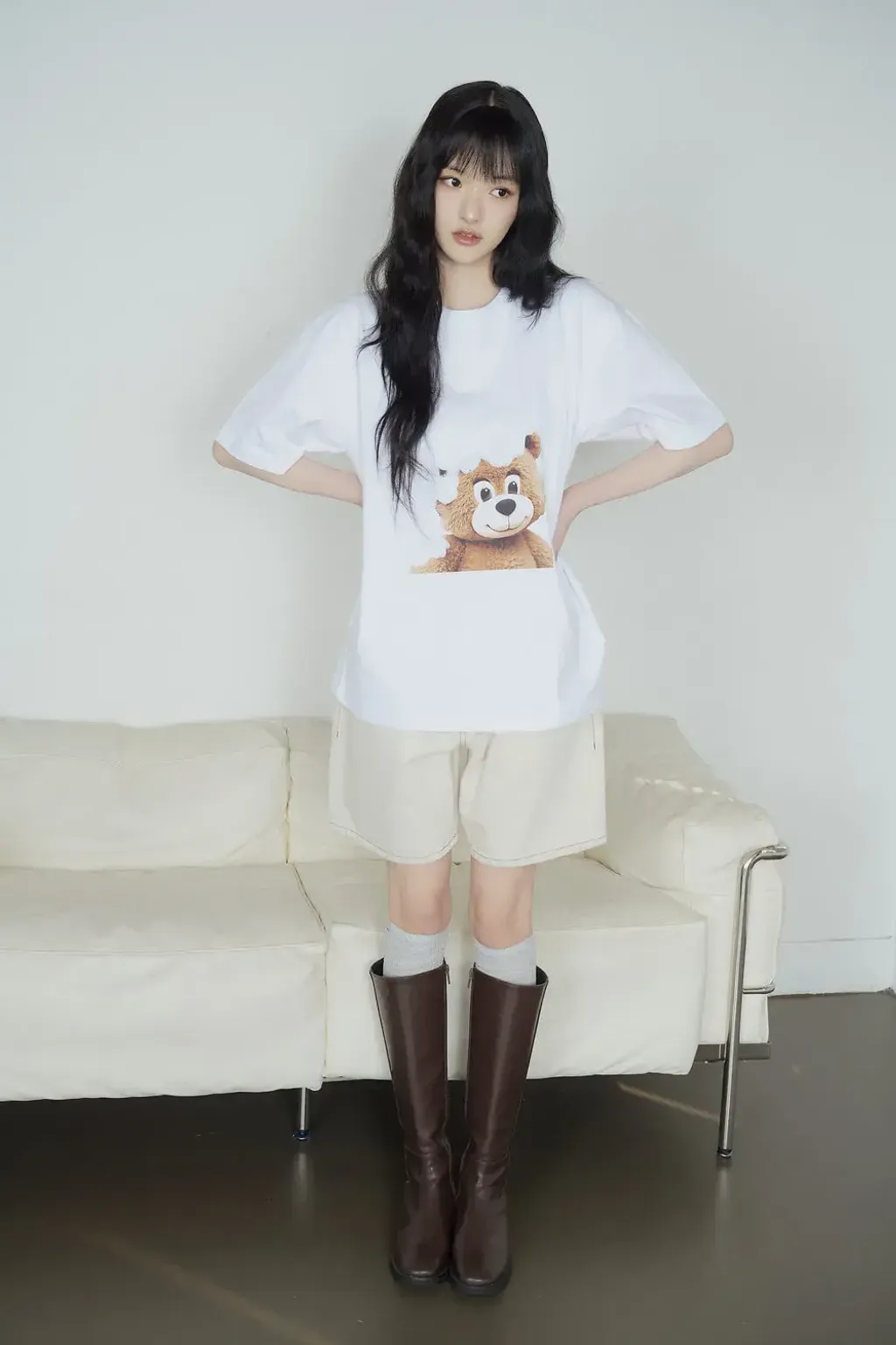 JuzBeauty_JuzBeautyMalaysia_JuzPretty_Authentic_Kbeauty_Malaysia_Skin_Care_Cosmetics_K-Beauty_Health_Care_korean_streetwear_US_Luxury_ADLV AC Bear Baby Face Bubble Short Sleeve T-Shirt Tee 上衣12