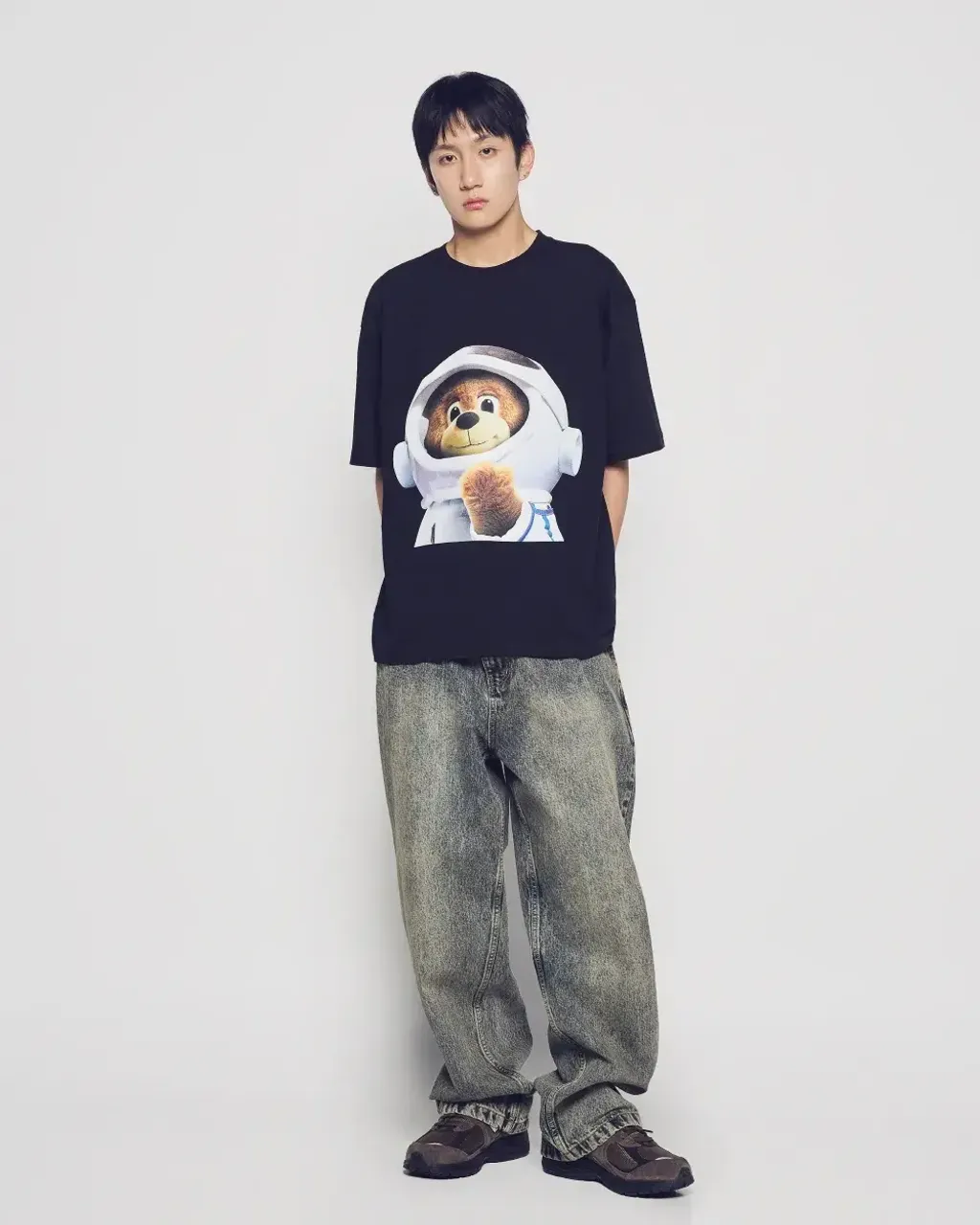 JuzBeauty_JuzBeautyMalaysia_JuzPretty_Authentic_Kbeauty_Malaysia_Skin_Care_Cosmetics_K-Beauty_Health_Care_korean_streetwear_US_Luxury_ADLV AC Bear Baby Face Astronaut Short Sleeve T-Shirt Tee 上衣4