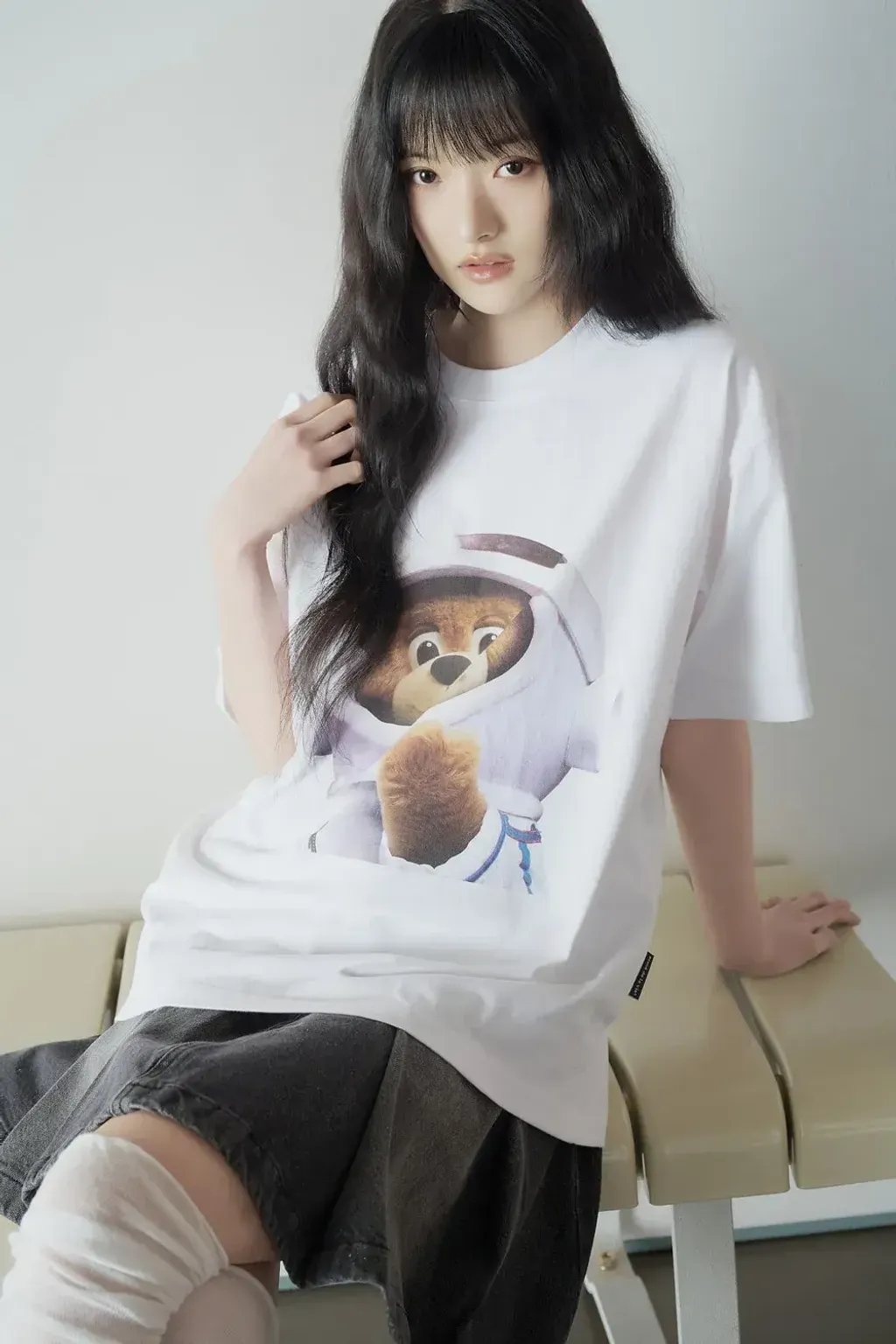 JuzBeauty_JuzBeautyMalaysia_JuzPretty_Authentic_Kbeauty_Malaysia_Skin_Care_Cosmetics_K-Beauty_Health_Care_korean_streetwear_US_Luxury_ADLV AC Bear Baby Face Astronaut Short Sleeve T-Shirt Tee 上衣13