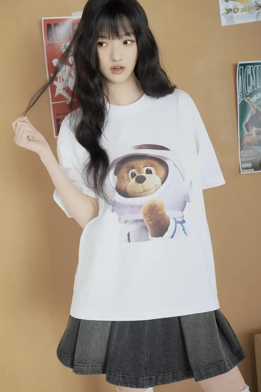 JuzBeauty_JuzBeautyMalaysia_JuzPretty_Authentic_Kbeauty_Malaysia_Skin_Care_Cosmetics_K-Beauty_Health_Care_korean_streetwear_US_Luxury_ADLV AC Bear Baby Face Astronaut Short Sleeve T-Shirt Tee 上衣12