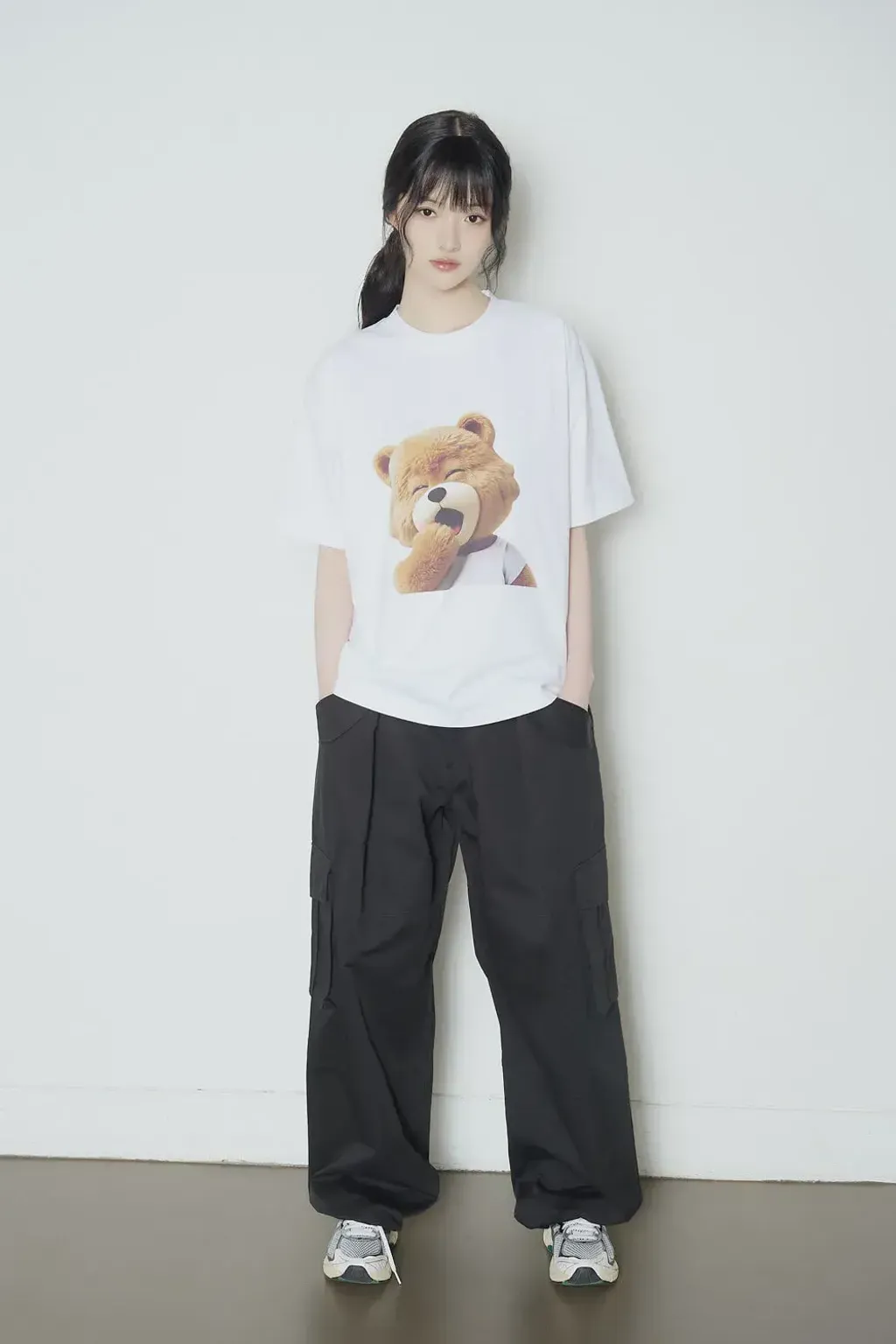 JuzBeauty_JuzBeautyMalaysia_JuzPretty_Authentic_Kbeauty_Malaysia_Skin_Care_Cosmetics_K-Beauty_Health_Care_korean_streetwear_US_Luxury_ADLV AC Bear Baby Face Yawn Short Sleeve T-Shirt Tee 上衣7