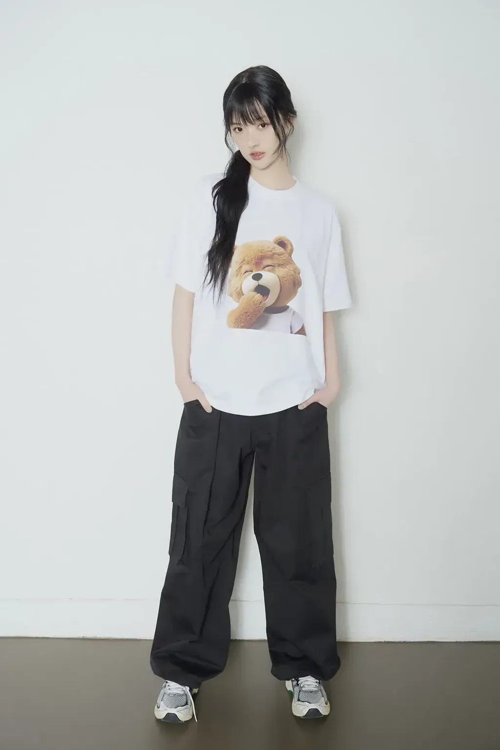 JuzBeauty_JuzBeautyMalaysia_JuzPretty_Authentic_Kbeauty_Malaysia_Skin_Care_Cosmetics_K-Beauty_Health_Care_korean_streetwear_US_Luxury_ADLV AC Bear Baby Face Yawn Short Sleeve T-Shirt Tee 上衣10