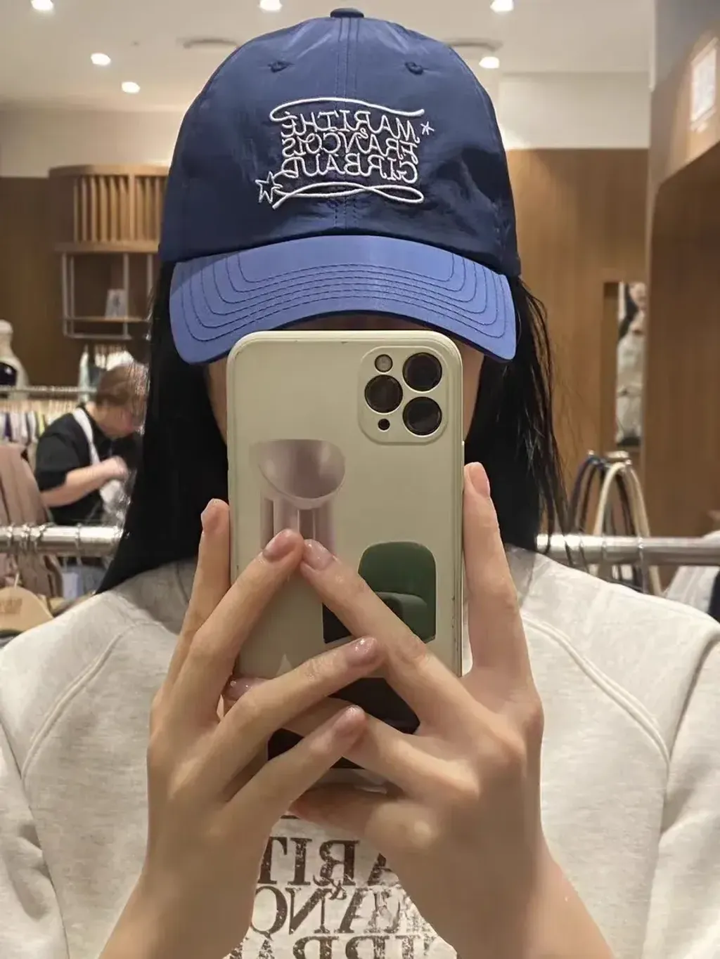 JuzBeauty_JuzBeautyMalaysia_JuzPretty_Authentic_Kbeauty_Malaysia_Skin_Care_Cosmetics_K-Beauty_Health_Care_korean_streetwear_US_Luxury_MARITHE Drawing Classic Logo Nylon Cap 帽7